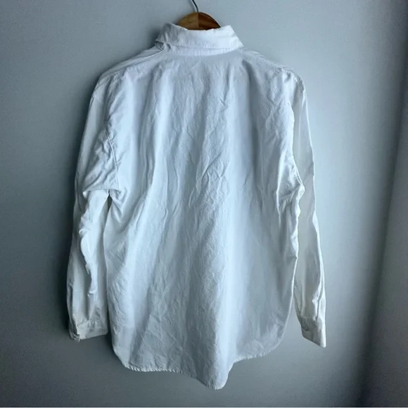 Vintage Women White Embroidered Button-Up Shirt - Picture 2 of 6